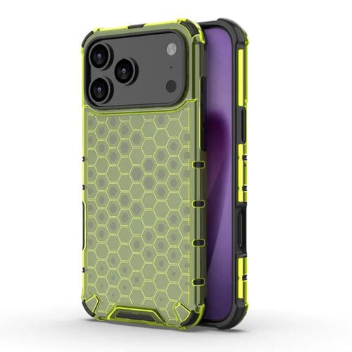 Funda antigolpes Honeycomb para iPhone 17 Pro (verde)