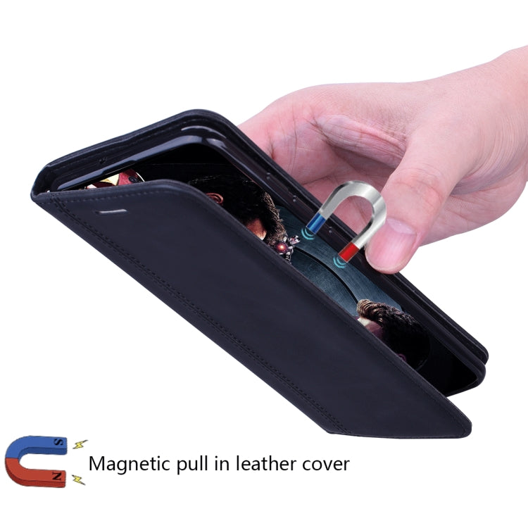 Estuche de Cuero Pu Samsung Galaxy J7 J730 (Eu) Tapa Horizontal Magnética Soporte Ranura Tarjeta Cordón (Marrón)