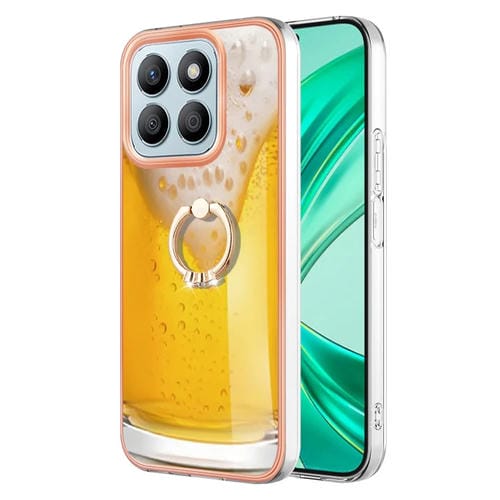 Estuche para Honor X8B con Galvanoplastia IMD Doble Cara y Soporte para Anillo (Cerveza de Barril)