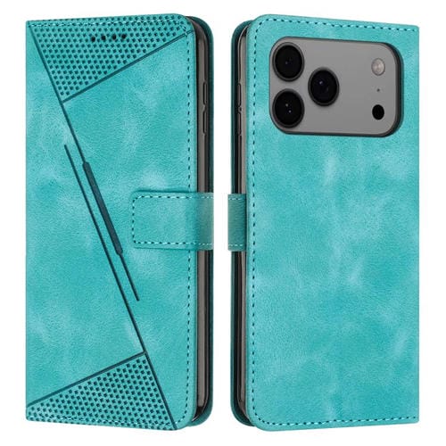 Funda de cuero Dream Triangle con cordón para iPhone 17 Pro Max (verde)