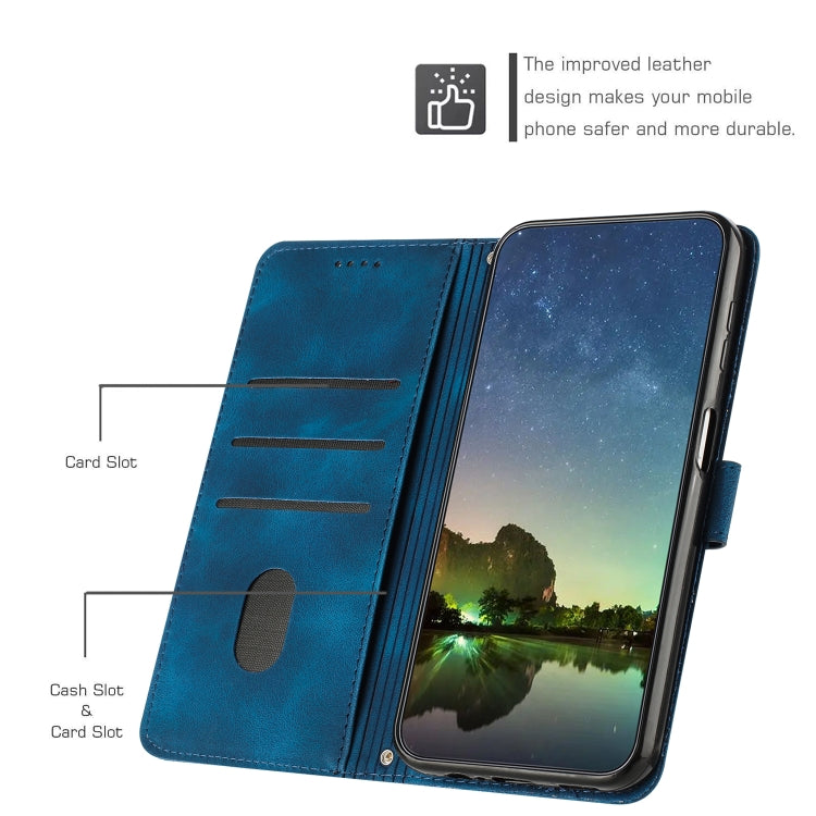 Funda de Cuero Triangular para Teléfono OnePlus 13 Dream con Cordón (Azul)