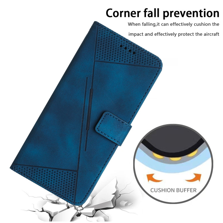 Funda de Cuero Triangular para Teléfono OnePlus 13 Dream con Cordón (Azul)