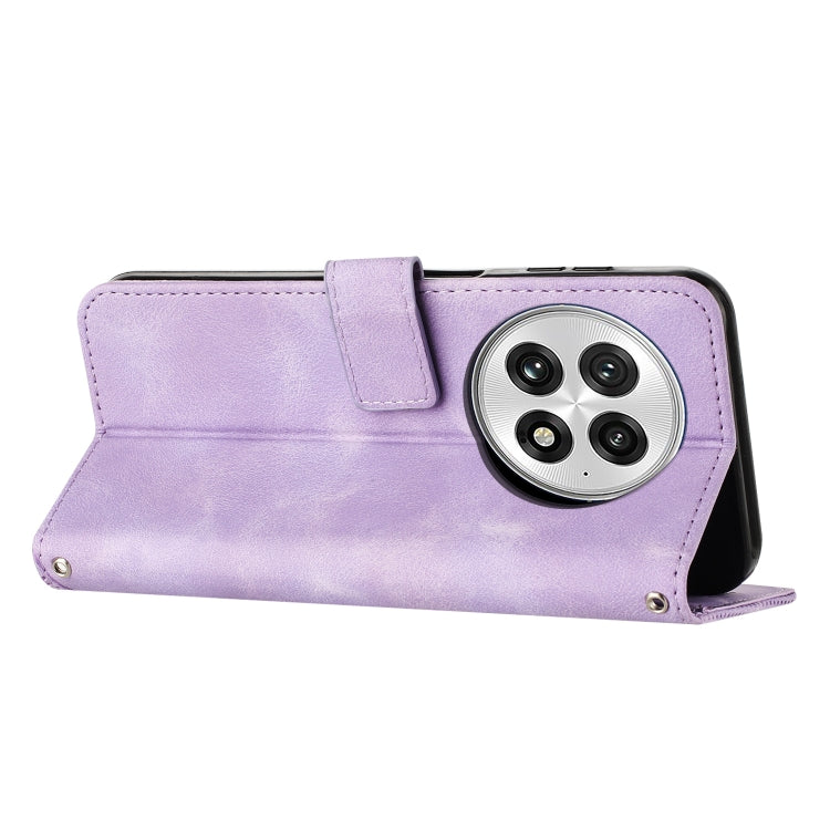 Funda de Cuero Triangular para OnePlus 13 Dream con Cordón (Morado)
