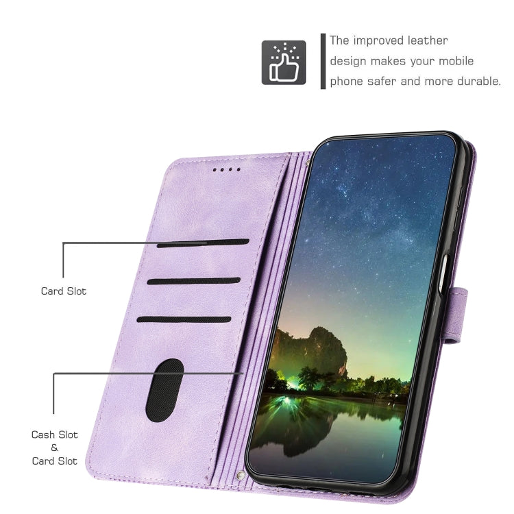 Funda de Cuero Triangular para OnePlus 13 Dream con Cordón (Morado)