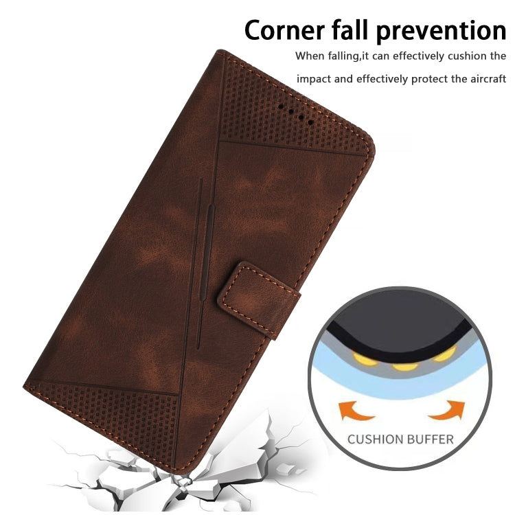 Funda de Cuero Triangular para OnePlus 13 Dream con Cordón (Marrón)