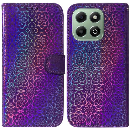 Funda de Cuero con Hebilla Magnética para Honor X6B (Morado)
