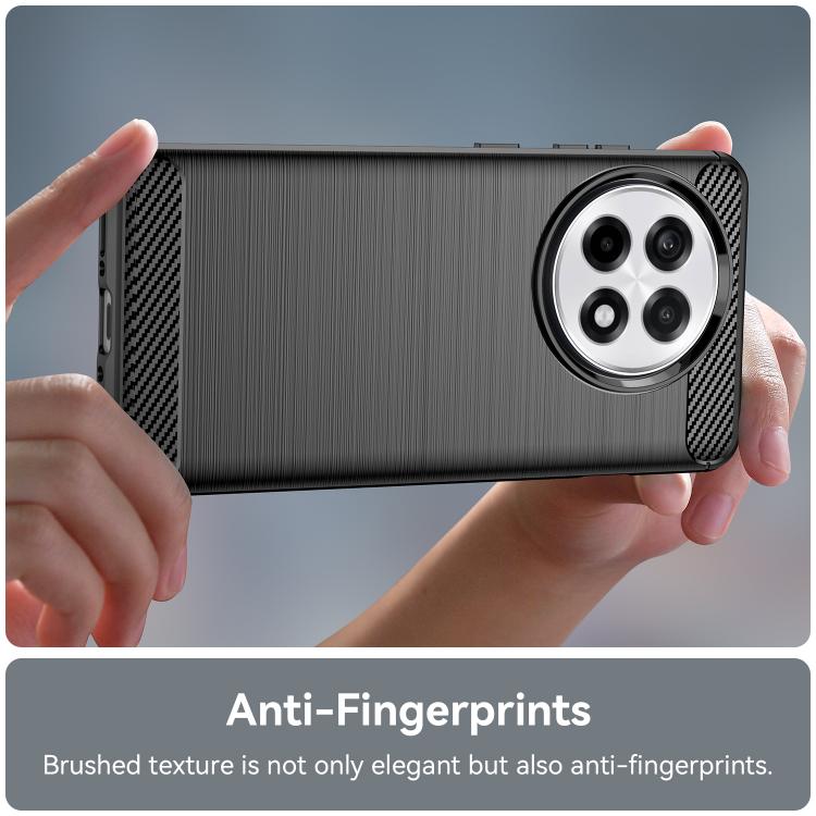 Funda de TPU para OnePlus Ace 5 5G con Textura Cepillada de Fibra de Carbono (Negra)