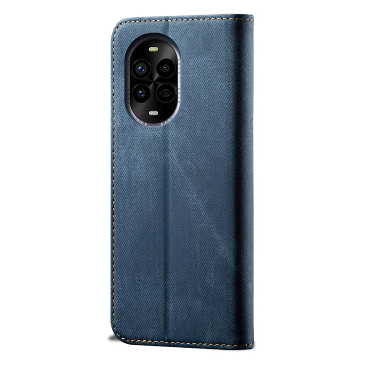 Funda de Cuero con Textura Vaquera para Huawei Nova 13 Pro 5G (Azul)