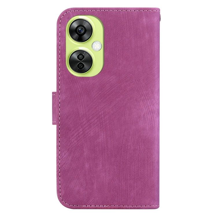 Funda para OnePlus Nord Ce 3 Lite / N30 de Cuero con Relieve Little Tiger (Rojo Rosa)