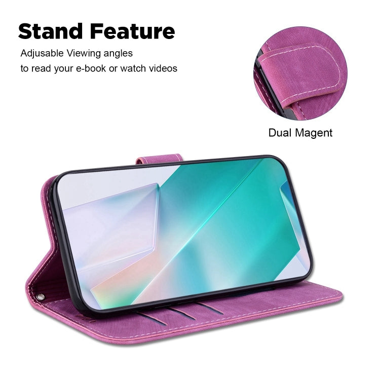 Funda para OnePlus Nord Ce 3 Lite / N30 de Cuero con Relieve Little Tiger (Rojo Rosa)