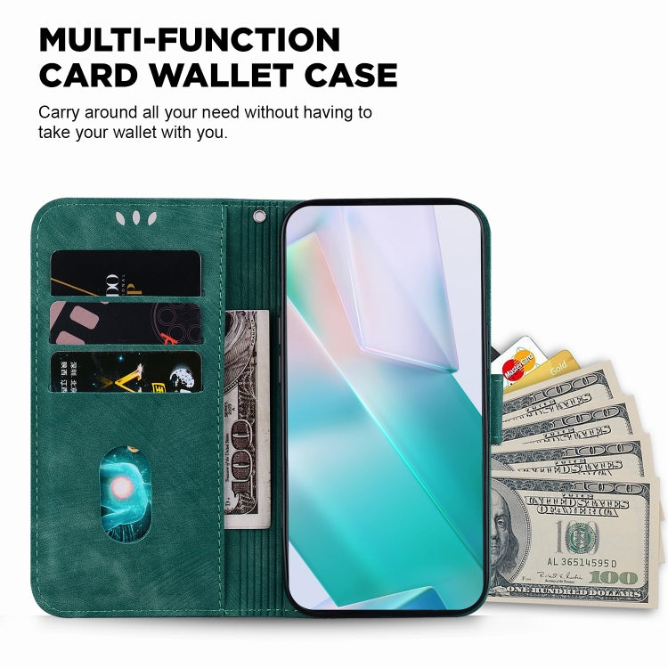 Funda para OnePlus Nord Ce4 5G de Cuero con Relieve Little Tiger (Verde)