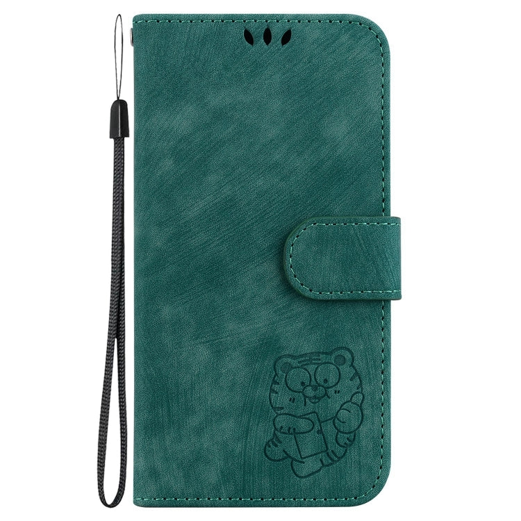 Funda para Teléfono Tecno Spark Go 2023 y Pop 7 Pro Cuero con Relieve Little Tiger (Verde)