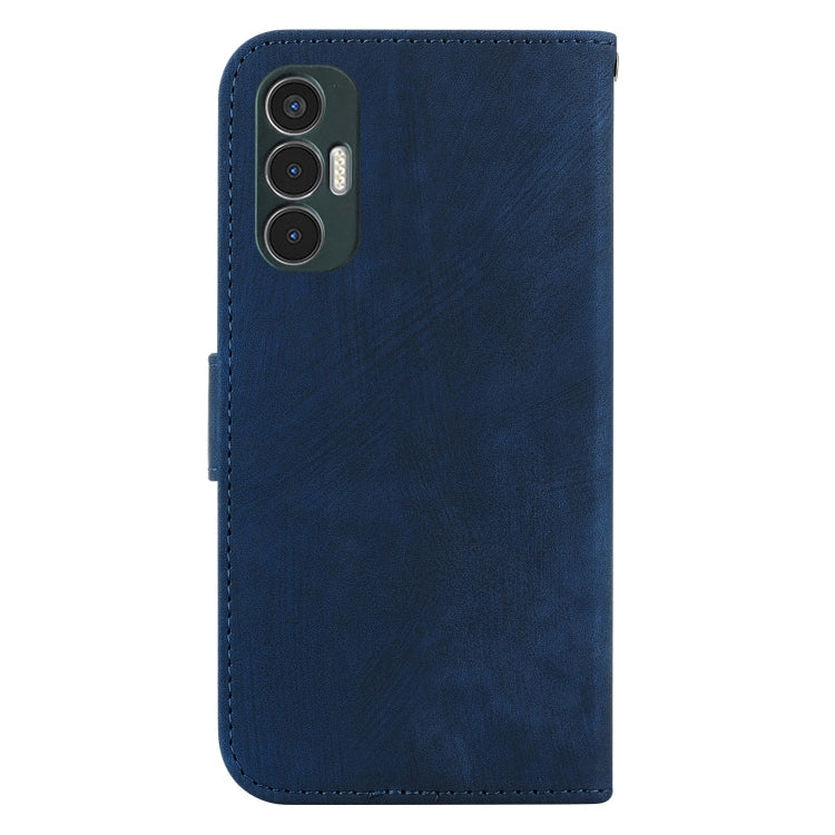 Funda para Teléfono Tecno Pova 3 Le7 Cuero con Relieve Little Tiger (Azul Oscuro)