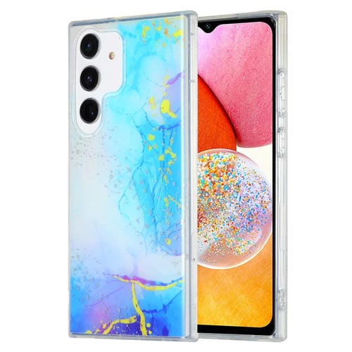 Estuche para Teléfono Samsung Galaxy A14 5G 4G Imd Mármol Doble Cara (Azul Oscuro)