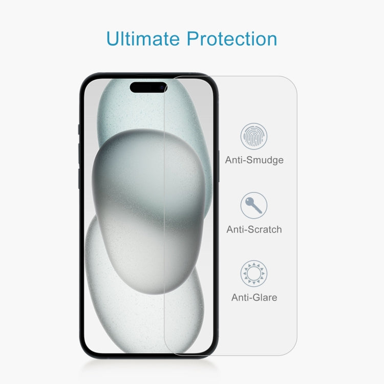 Película de Vidrio Templado para iPhone 15/15 Pro 0,26mm 9H 2.5D (10 Piezas) - MOVILSTORE