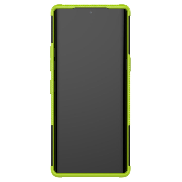 Funda Protectora para LG Velvet TPU + PC a Prueba de Golpes con Soporte (Verde)