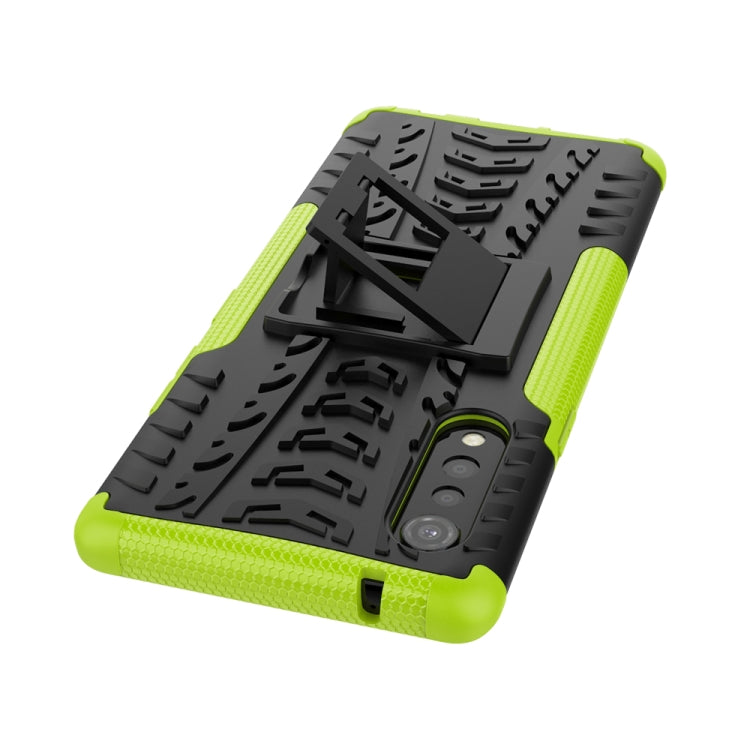 Funda Protectora para LG Velvet TPU + PC a Prueba de Golpes con Soporte (Verde)