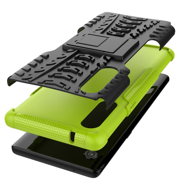 Funda Protectora para LG Velvet TPU + PC a Prueba de Golpes con Soporte (Verde)
