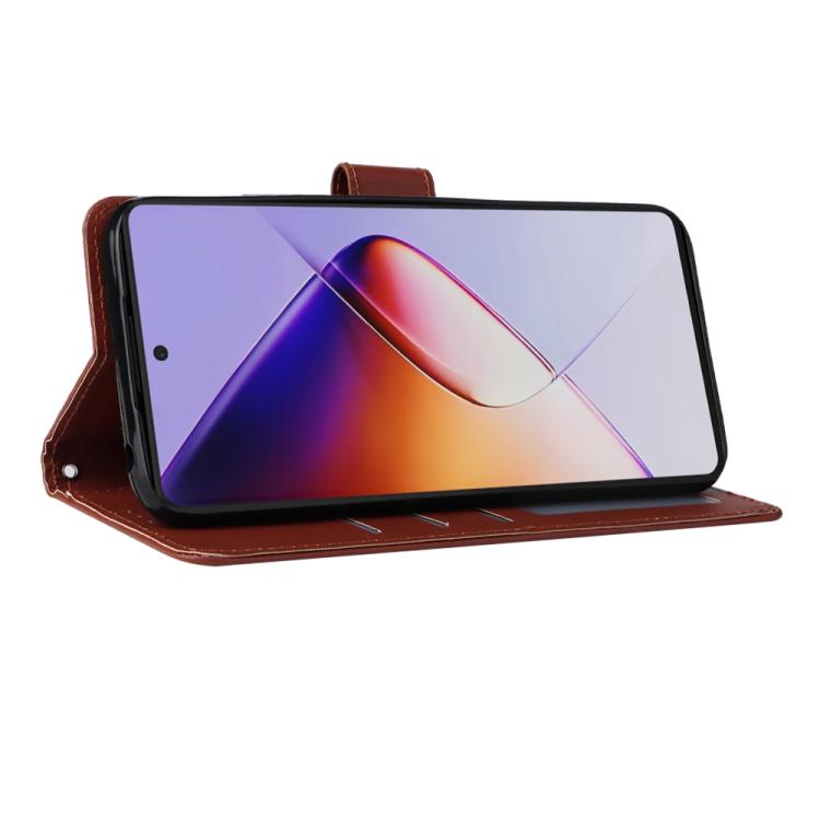 Funda de Cuero Multifuncional para Infinix Note 40 Pro 5G / 4G / 40 Pro+ 5G con 3 Ranuras (Marrón)