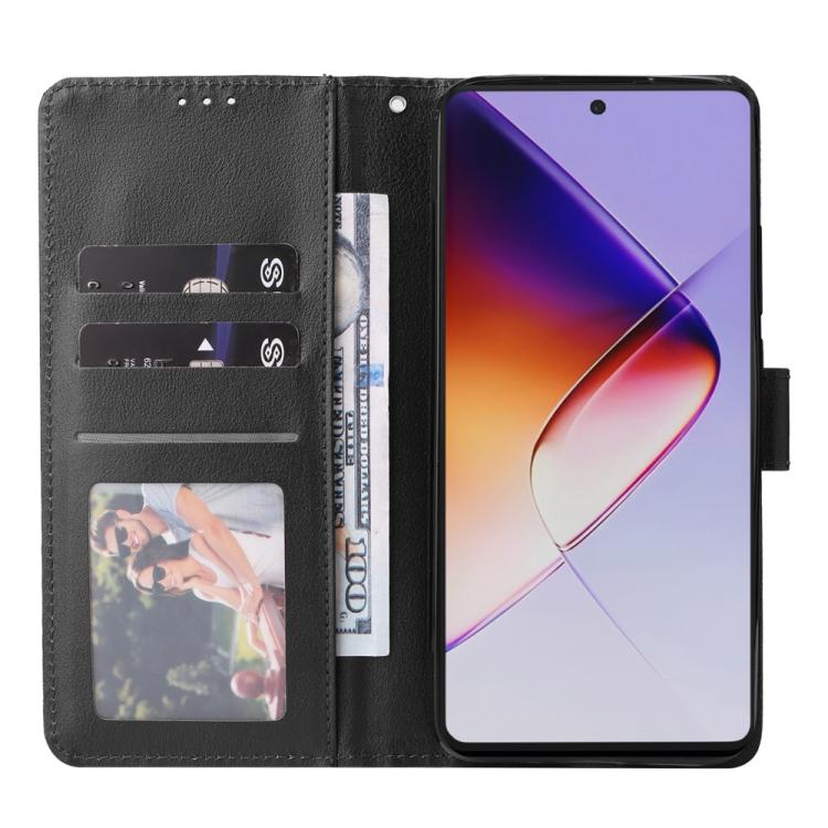Funda de Cuero Multifuncional para Teléfono Infinix Note 40 Pro 5G / 4G / 40 Pro+ 5G con 3 Ranuras para Tarjetas (Negro)