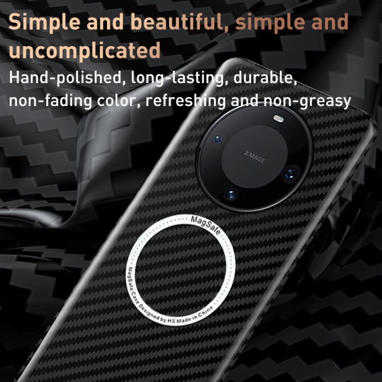 Funda Magnética Huawei Mate 60 Pro a Prueba de Golpes Fibra de Carbono (Negro Gris)