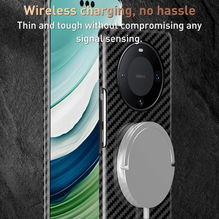 Funda Magnética Huawei Mate 60 Pro a Prueba de Golpes Fibra de Carbono (Negro Azul)