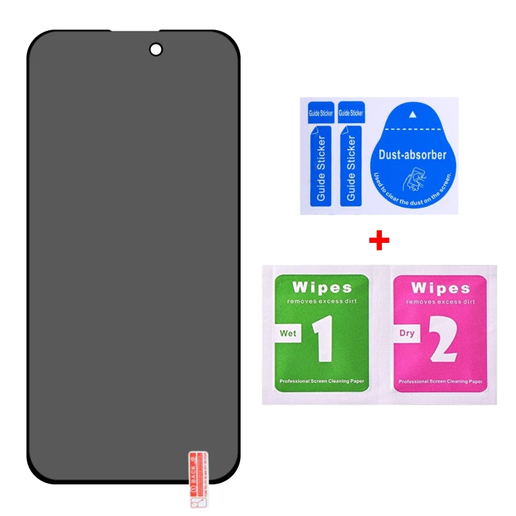 Película de Vidrio Templado para iPhone 15 Pro y 15 con Pantalla de Seda Antiespía de Cubierta Completa - MOVILSTORE
