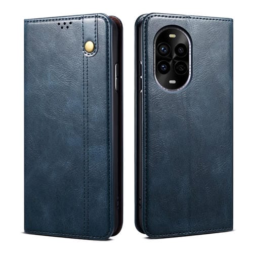 Funda de Cuero Crazy Horse con Cera de Aceite para Huawei Nova 13 Pro 5G (Azul)