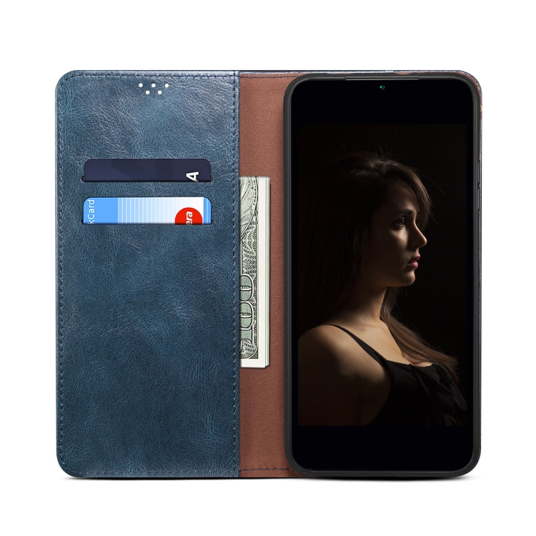 Funda de Cuero Crazy Horse con Cera de Aceite para Huawei Nova 13 Pro 5G (Azul)