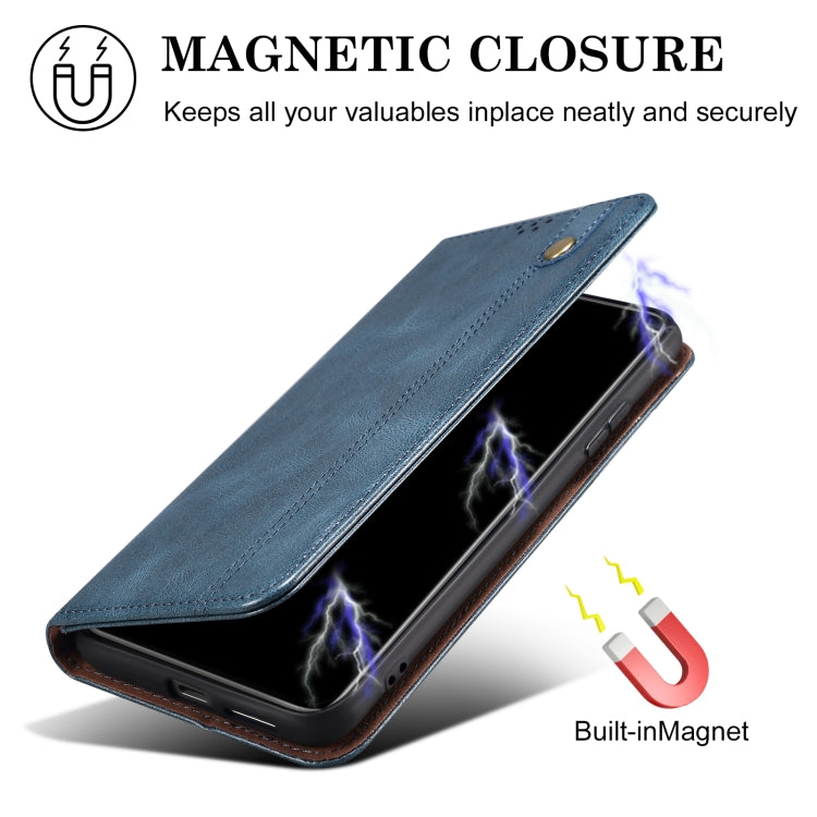 Funda de Cuero Crazy Horse con Cera de Aceite para Huawei Nova 13 Pro 5G (Azul)