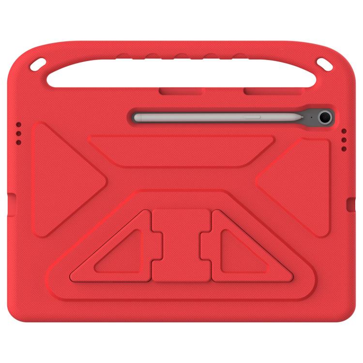 Funda de EVA a prueba de golpes con asa y soporte para Samsung Galaxy Tab S10 FE+ (roja)