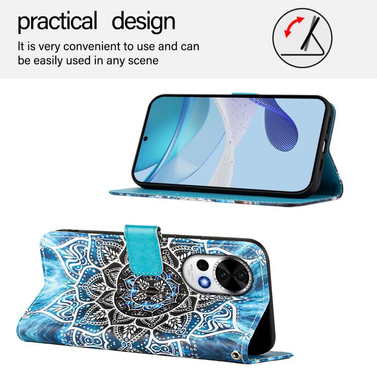 Funda de Cuero para Huawei Nova 13 y Nova 12 con Patrón de Tigre Blanco y Negro