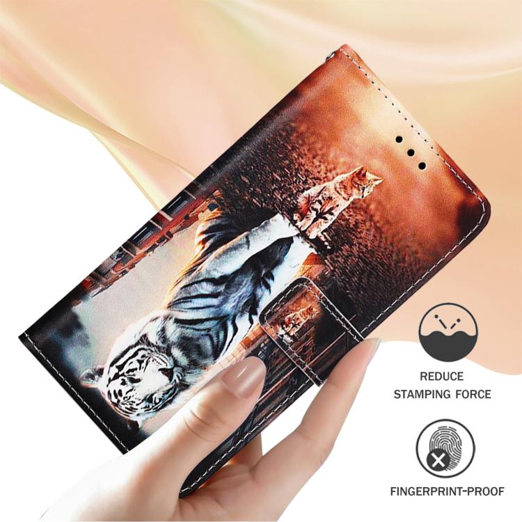 Funda de Cuero para Huawei Nova 13 Pro con Patrón de Gatos y Tigres (Colores)