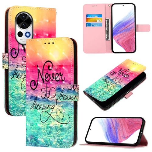 Funda de Cuero con Tapa Horizontal y Pintura 3D para Huawei Nova 13/Nova 12 (Chasing Dreams)
