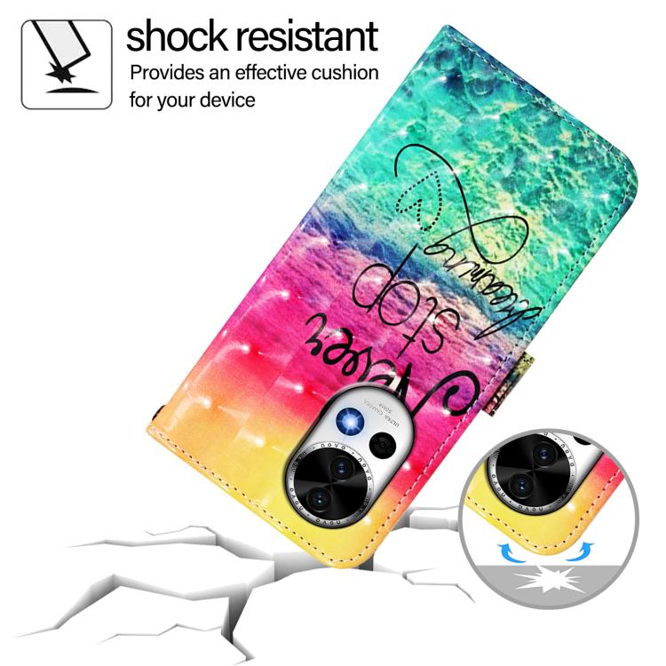 Funda de Cuero con Tapa Horizontal y Pintura 3D para Huawei Nova 13/Nova 12 (Chasing Dreams)