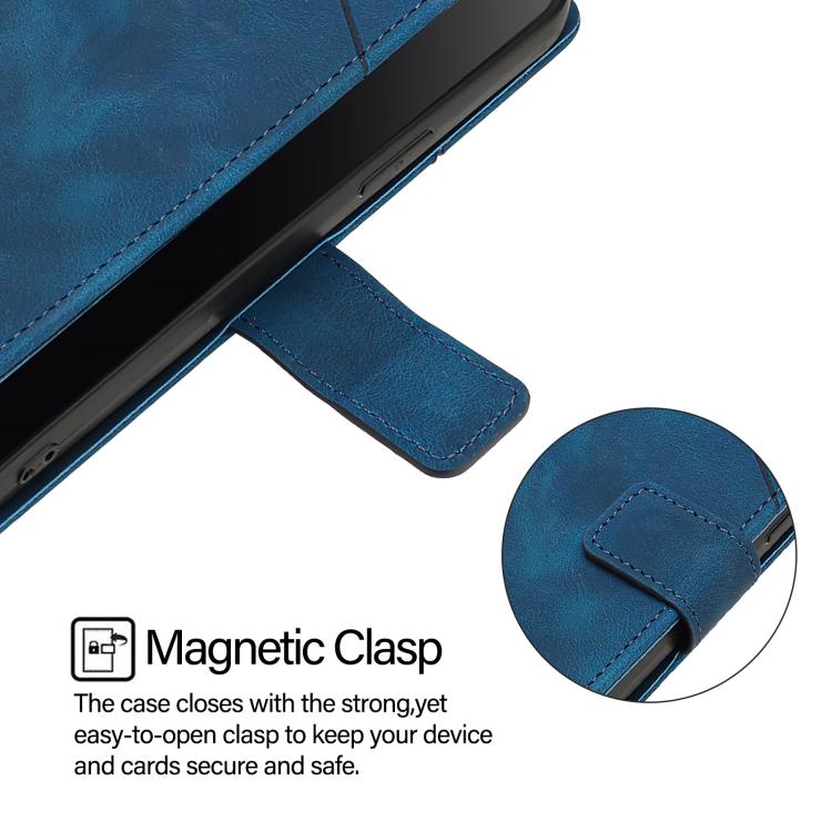 Funda de Piel con Relieve para Teléfono Huawei Nova 13 Pro (Azul)