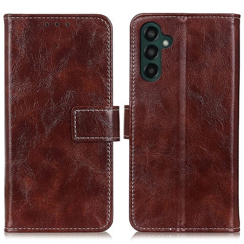 Funda de Teléfono Samsung Galaxy A55 5G Cuero Textura Retro Crazy Horse (Marrón)