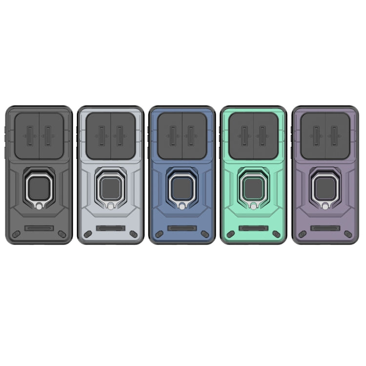 Funda para Teléfono Huawei Mate 70 5G con Soporte y Carcasa Deslizante TPU PC (Azul)