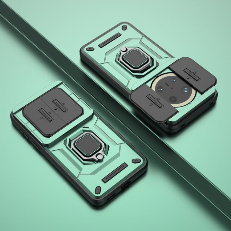 Funda para Teléfono Huawei Mate 70 Pro 5G y 70 Pro+ 5G con Soporte y Protección Deslizante TPU + PC (Verde)