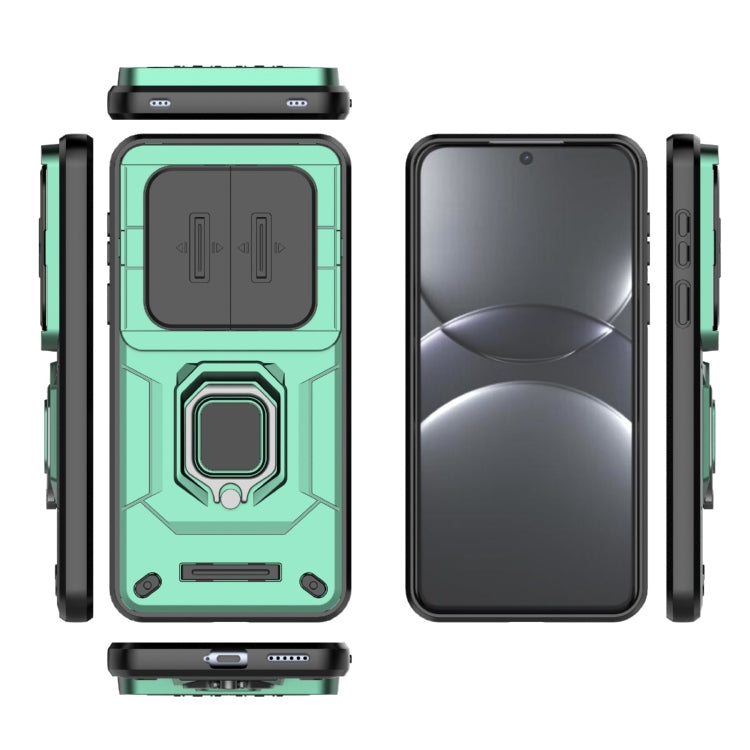Funda para Teléfono Huawei Mate 70 Pro 5G y 70 Pro+ 5G con Soporte y Protección Deslizante TPU + PC (Verde)