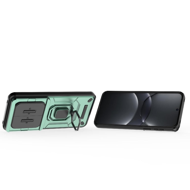 Funda para Teléfono Huawei Mate 70 Pro 5G y 70 Pro+ 5G con Soporte y Protección Deslizante TPU + PC (Verde)