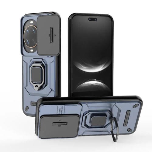 Funda deslizante de TPU + PC a prueba de golpes con soporte para Huawei nova 14 Ultra 5G (azul)