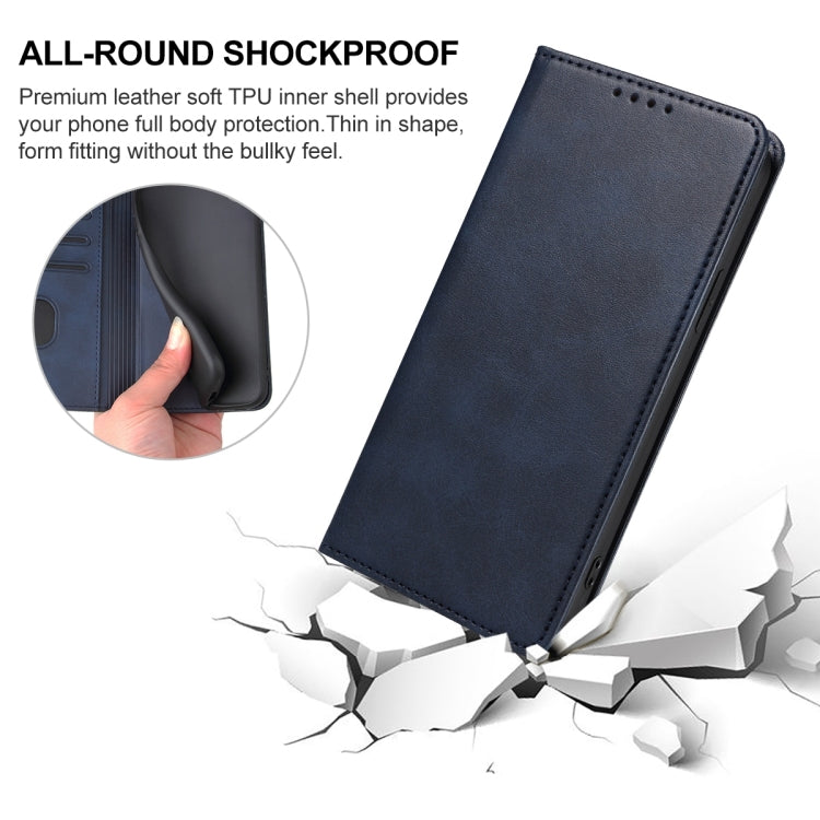 Funda de Cuero para OnePlus Ace 3V con Cierre Magnético (Azul)