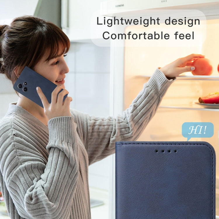 Funda de Cuero para OnePlus Ace 3V con Cierre Magnético (Azul)