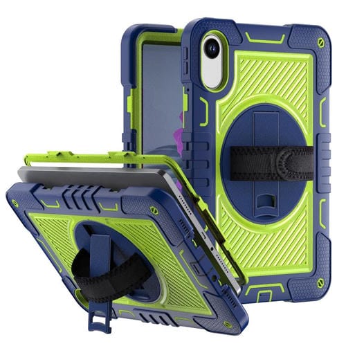 Funda de silicona para Xiaomi Redmi Pad 2 con rotación de 360 grados y contraste para PC (azul marino y verde amarillento)
