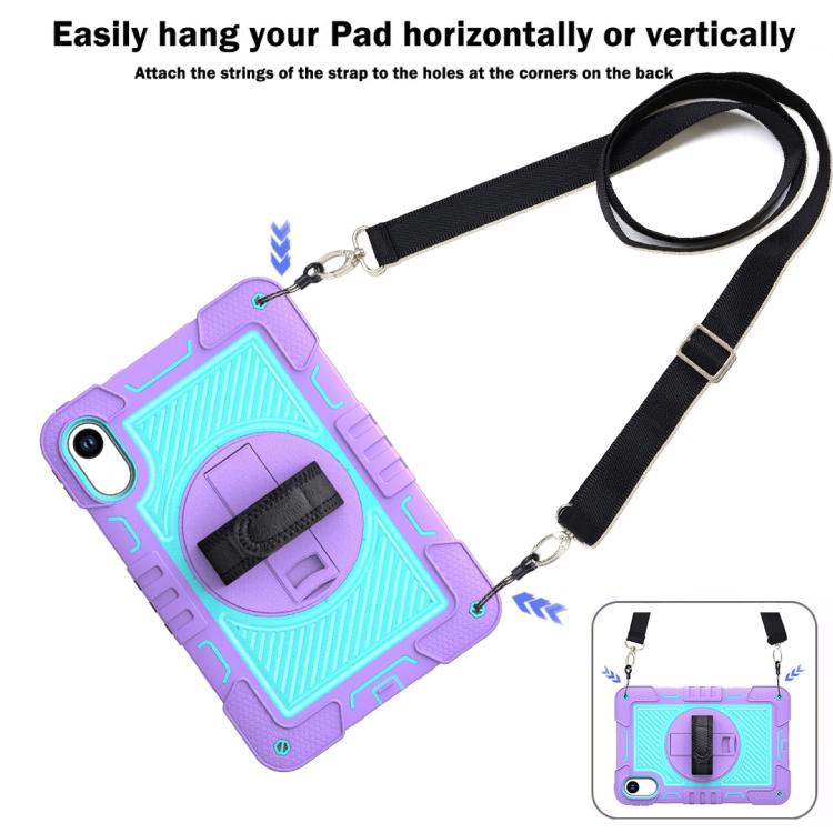 Funda de silicona para Xiaomi Redmi Pad 2 con rotación de 360 grados y contraste para PC (morado y verde menta)