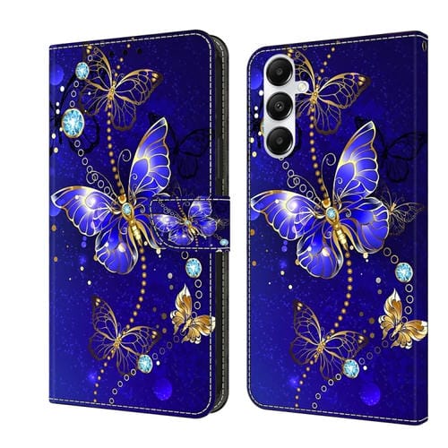 Funda Protectora de Cuero Samsung Galaxy A05S Crystal 3D Mariposa de Diamante