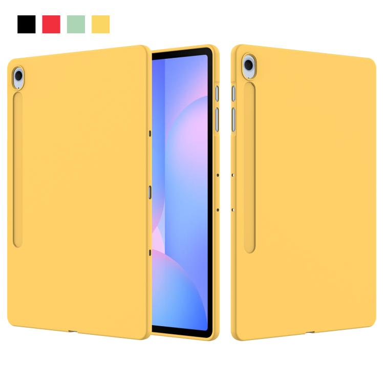 Funda de silicona líquida a prueba de golpes para Samsung Galaxy Tab S10 FE+ (amarilla)