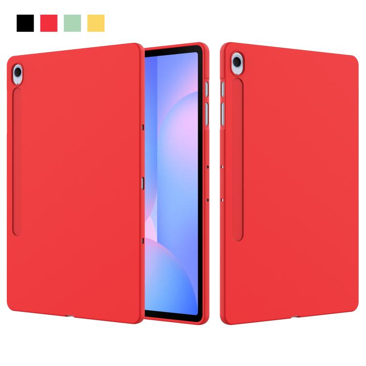 Funda de silicona líquida a prueba de golpes para Samsung Galaxy Tab S10 FE+ (color rojo)