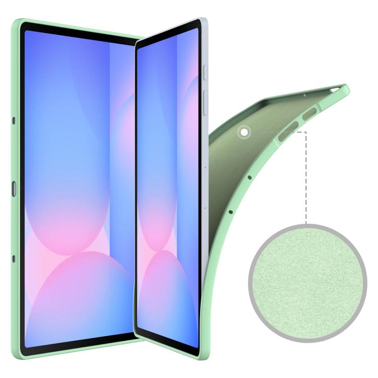 Funda de silicona líquida a prueba de golpes para Samsung Galaxy Tab S10 FE+ (verde)